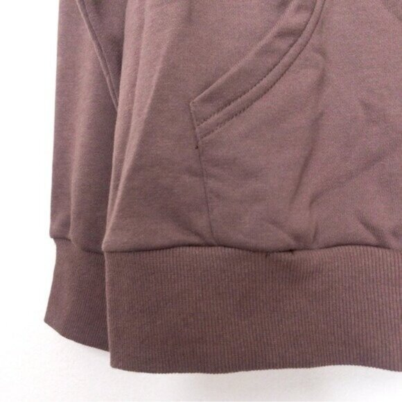 NWT Naked Wardrobe Keep It Chill Hooded Sweatshirt XS Chocolate Oversized Terry - Picture 9 of 11